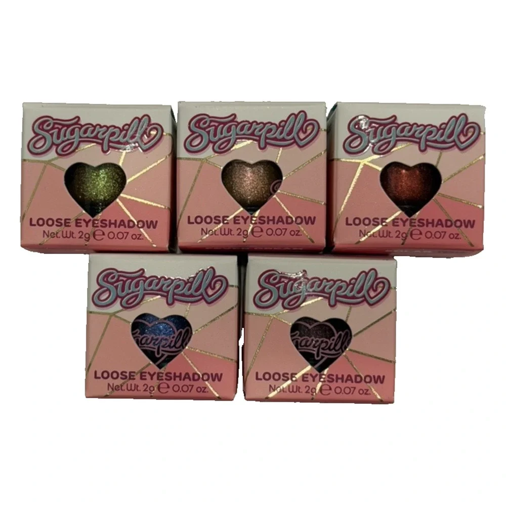 5PC Sugarpill Cosmetics Loose Eyeshadow Flora Fever Dream Solar Mystic Trance